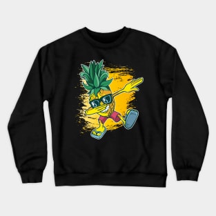 PinneapleDabbing  Fruit Vegetarian Gift Birthday Crewneck Sweatshirt